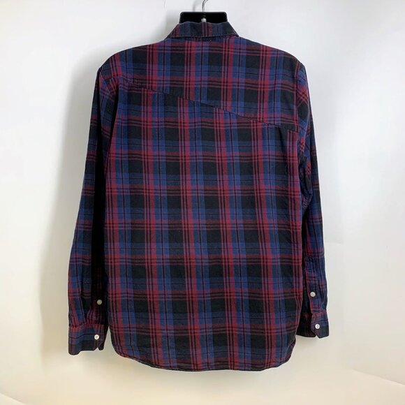 Volcom Men's Classic Fit Plaid Button Down Cotton Pocket Long Sleeve Shirt SZ L‎ - Picture 2 of 12
